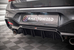 Heck Ansatz Diffusor passend für Bmw 1 F20/ F21 Facelift M-Power schwarz Hochglanz