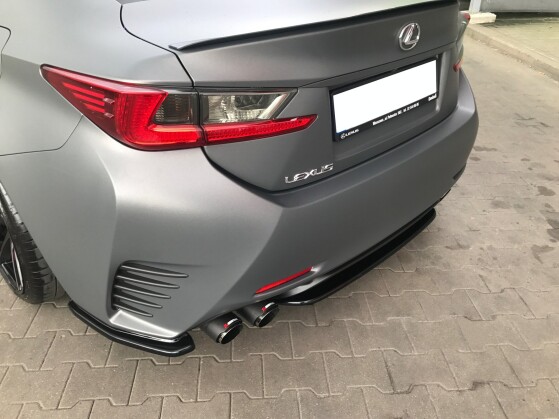 Mittlerer Cup Diffusor Heck Ansatz für Lexus Rc Mk1 schwarz Hochglanz