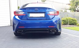 Mittlerer Cup Diffusor Heck Ansatz passend für Lexus Rc Mk1 schwarz Hochglanz