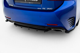 Mittlerer Cup Diffusor Heck Ansatz DTM Look passend für Lexus Rc Mk1 schwarz Hochglanz