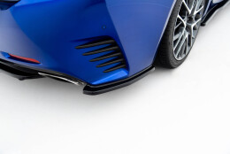 Heck Ansatz Flaps Diffusor passend für Lexus Rc Mk1 schwarz Hochglanz