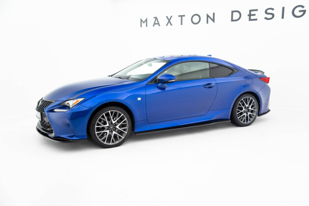 Seitenschweller Ansatz Cup Leisten passend für Lexus RC Mk1 schwarz Hochglanz