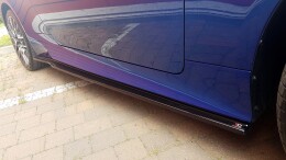 Seitenschweller Ansatz Cup Leisten für Lexus Rc schwarz Hochglanz
