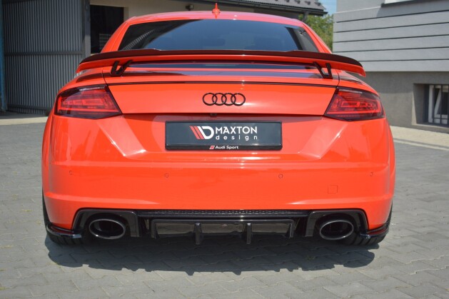 Heck Ansatz Diffusor passend für Audi TT RS 8S schwarz Hochglanz