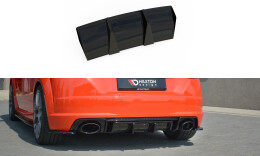 Heck Ansatz Diffusor passend für Audi TT RS 8S schwarz Hochglanz