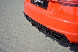 Heck Ansatz Diffusor passend für Audi TT RS 8S schwarz Hochglanz