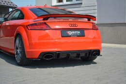 Heck Ansatz Diffusor passend für Audi TT RS 8S schwarz Hochglanz