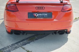 Heck Ansatz Flaps Diffusor passend für Audi TT RS 8S schwarz Hochglanz