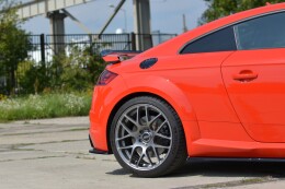 Heck Ansatz Flaps Diffusor passend für Audi TT RS 8S schwarz Hochglanz