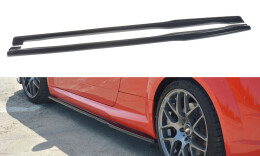 Seitenschweller Ansatz Cup Leisten für Audi TT RS 8S  schwarz Hochglanz