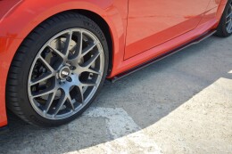 Seitenschweller Ansatz Cup Leisten passend für Audi TT RS 8S schwarz Hochglanz