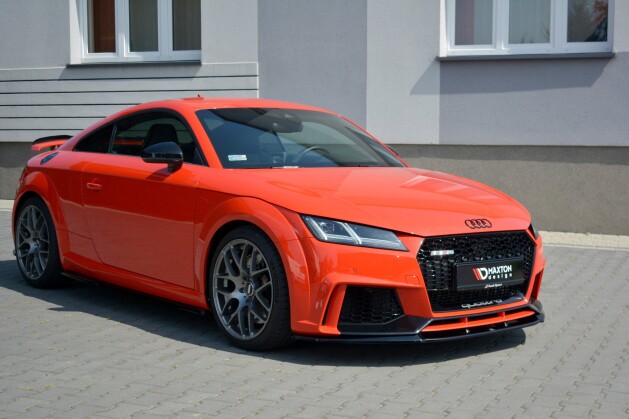 Cup Spoilerlippe Front Ansatz V.2 passend für Audi TT RS 8S schwarz Hochglanz