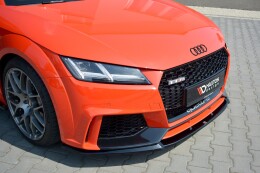 Cup Spoilerlippe Front Ansatz V.2 passend für Audi TT RS 8S schwarz Hochglanz