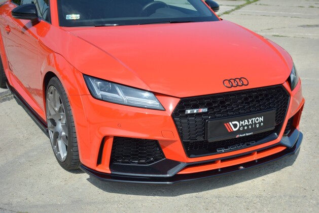 Cup Spoilerlippe Front Ansatz V.1 passend für Audi TT RS 8S schwarz Hochglanz