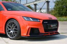 Cup Spoilerlippe Front Ansatz V.1 passend für Audi TT RS 8S schwarz Hochglanz