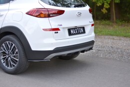 Heck Ansatz Flaps Diffusor für Hyundai Tucson Mk3 FL schwarz Hochglanz