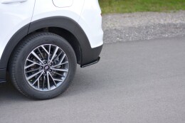 Heck Ansatz Flaps Diffusor passend für Hyundai Tucson Mk3 Facelift schwarz Hochglanz