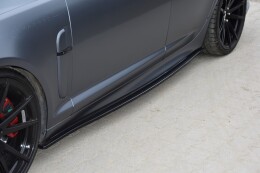 Seitenschweller Ansatz Cup Leisten passend für JAGUAR XF- R schwarz Hochglanz