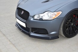 Cup Spoilerlippe Front Ansatz V.1 passend für JAGUAR XF- R schwarz Hochglanz