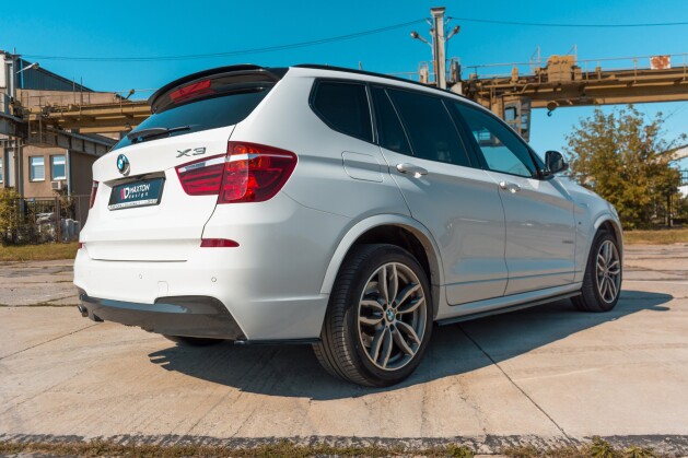 Heck Spoiler Aufsatz Abrisskante passend für BMW X3 F25 M-Paket Facelift schwarz Hochglanz