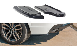 Heck Ansatz Flaps Diffusor für BMW X3 F25 M-Paket Facelift  schwarz matt