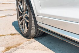 Seitenschweller Ansatz Cup Leisten passend für BMW X3 F25 M-Paket Facelift schwarz Hochglanz