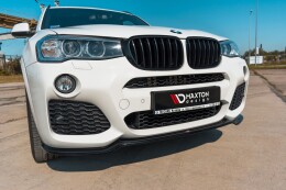 Cup Spoilerlippe Front Ansatz passend für BMW X3 F25 M-Paket Facelift schwarz Hochglanz