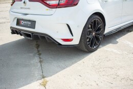 Heck Ansatz Flaps Diffusor passend für Renault Megane IV RS schwarz Hochglanz