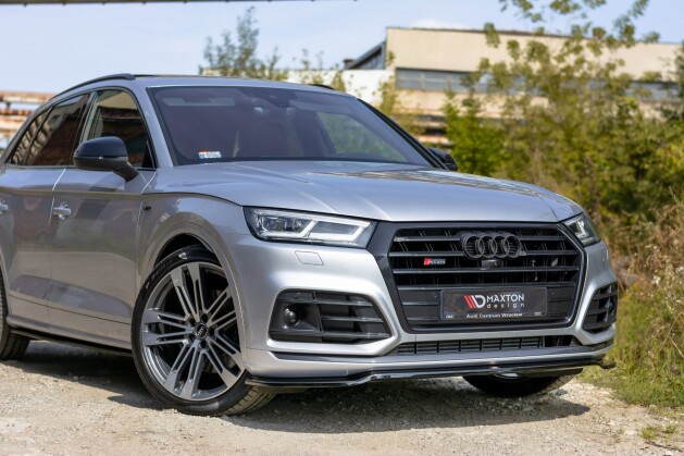Street+ Spoilerlippe Front Ansatz passend für Audi SQ5/Q5 S-line Mk2 schwarz Hochglanz