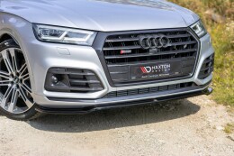 Cup Spoilerlippe Front Ansatz für Audi SQ5/Q5 S-line Mk2 schwarz Hochglanz
