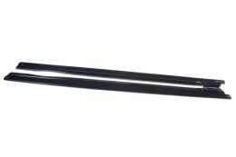 Seitenschweller Ansatz Cup Leisten für Audi SQ5/Q5 S-line MkII schwarz Hochglanz