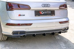 Heck Ansatz Diffusor passend für Audi SQ5/Q5 S-line MkII schwarz Hochglanz
