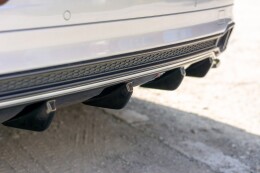 Heck Ansatz Diffusor passend für Audi SQ5/Q5 S-line MkII schwarz Hochglanz