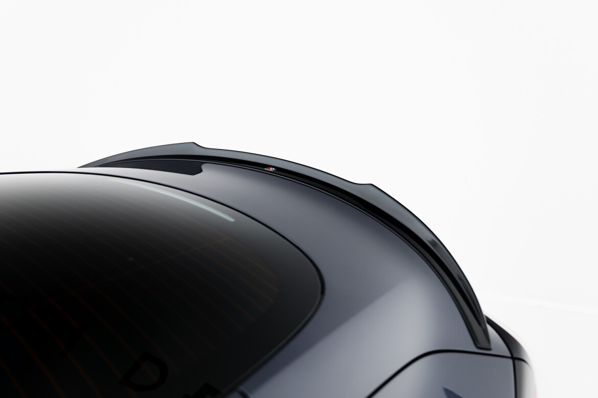 Heck Spoiler Aufsatz Abrisskante für Tesla Model 3 schwarz Hochglanz,
