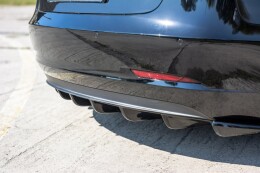 Heck Ansatz Diffusor passend für Tesla Model 3 schwarz Hochglanz
