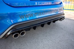 Heck Ansatz Diffusor passend für Ford Focus Hatchabck ST-Line schwarz Hochglanz