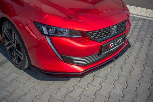 Cup Spoilerlippe Front Ansatz V.2 passend für Peugeot 508 Mk2 schwarz Hochglanz