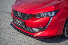 Cup Spoilerlippe Front Ansatz V.2 passend für Peugeot 508 Mk2 schwarz Hochglanz