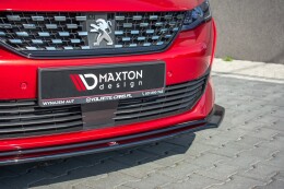 Cup Spoilerlippe Front Ansatz V.2 passend für Peugeot 508 Mk2 schwarz Hochglanz