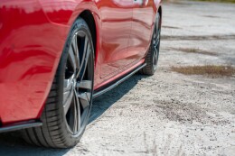 Seitenschweller Ansatz Cup Leisten passend für Peugeot 508 Mk2 schwarz Hochglanz