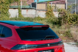 Heck Spoiler Aufsatz Abrisskante passend für Peugeot 508 Mk2 SW schwarz Hochglanz