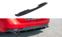 Mittlerer Cup Diffusor Heck Ansatz DTM Look passend für Peugeot 508 SW Mk2 schwarz matt