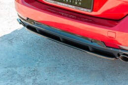 Mittlerer Cup Diffusor Heck Ansatz passend für(ohne vertikale balken) Peugeot 508 Benzin Mk2 schwarz Hochglanz