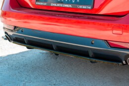 Mittlerer Cup Diffusor Heck Ansatz passend für(mit einem vertikalem balken) Peugeot 508 BenzinMk2 schwarz Hochglanz