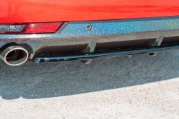 Mittlerer Cup Diffusor Heck Ansatz passend für(mit einem vertikalem balken) Peugeot 508 BenzinMk2 schwarz Hochglanz