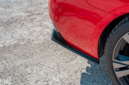Heck Ansatz Flaps Diffusor passend für Peugeot 508 Benzin Mk2 schwarz Hochglanz