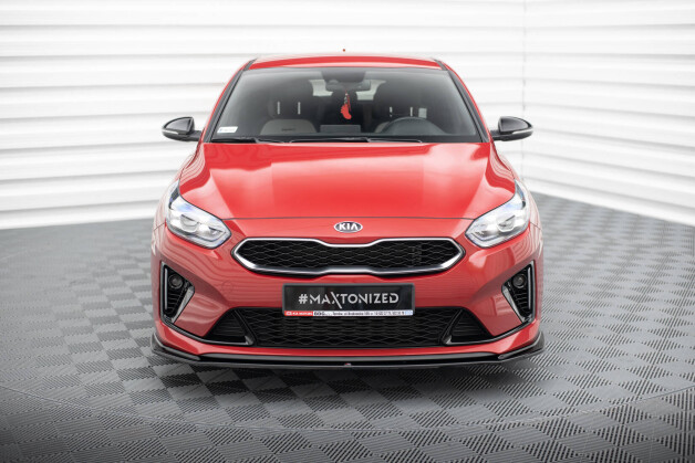 Street+ Spoilerlippe Front Ansatz V.3 passend für Kia Ceed GT / GT-Line Mk3 / Proceed Mk1 schwarz Hochglanz