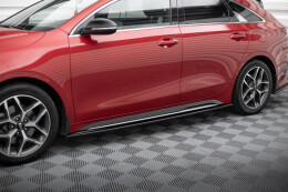 Seitenschweller Ansatz Cup Leisten passend für Kia Ceed GT / GT-Line Mk3 / Proceed Mk1 schwarz Hochglanz