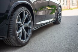 Seitenschweller Ansatz Cup Leisten für BMW X5 G05 M Paket schwarz Hochglanz