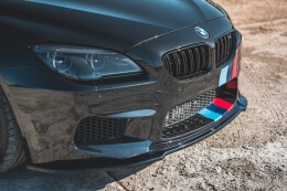 Cup Spoilerlippe Front Ansatz V.2 für BMW M6 F06 Gran Coupe schwarz Hochglanz